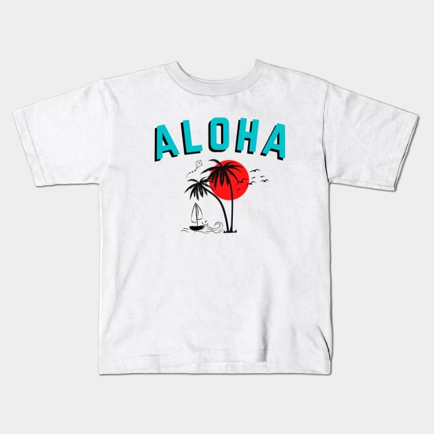 Aloha Kids T-Shirt by JM ART